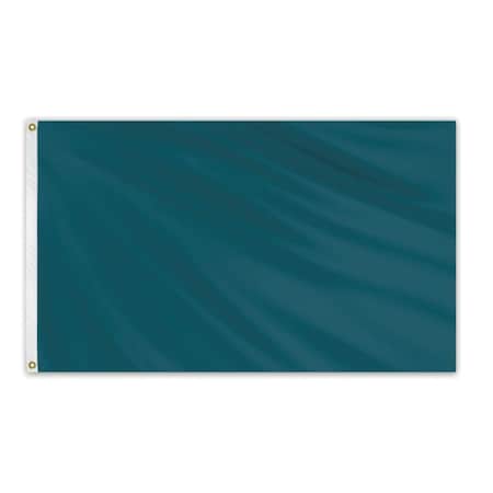 Global Flags Unlimited Solid Color Outdoor Nylon Flag 3' x 5' - Teal 204634